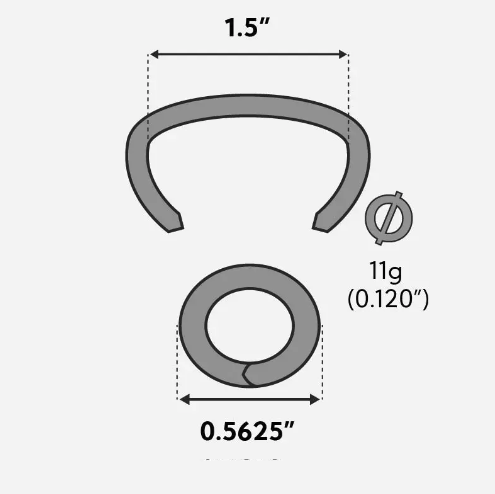 A diagram of a 1.5-inch C-ring